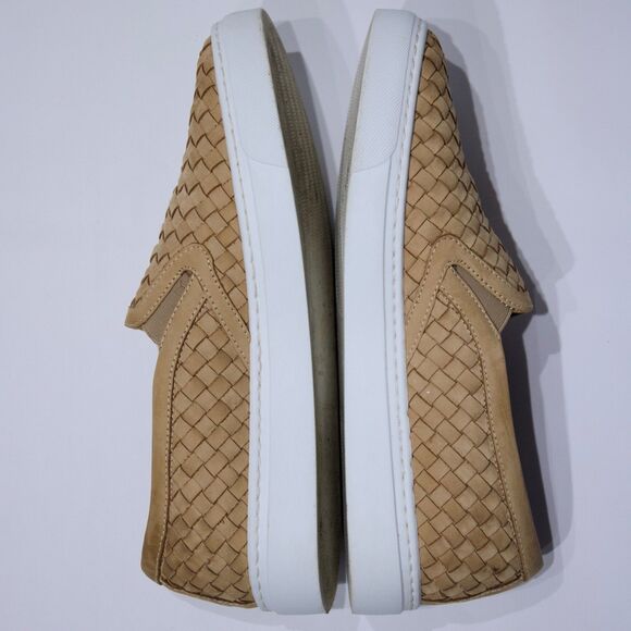 M. Gemi Beige Woven Leather Slip On Shoes Made in Italy ~ Women Size 7 (37.5EU) - Picture 10 of 16